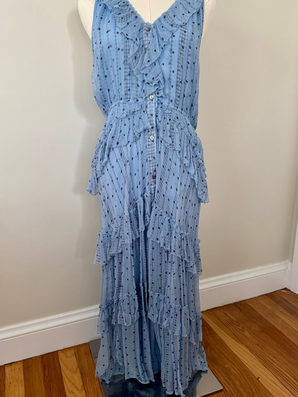 Sundance NWOT  "Belle Courant" Tiered Ruffle Maxi Dress - Size S